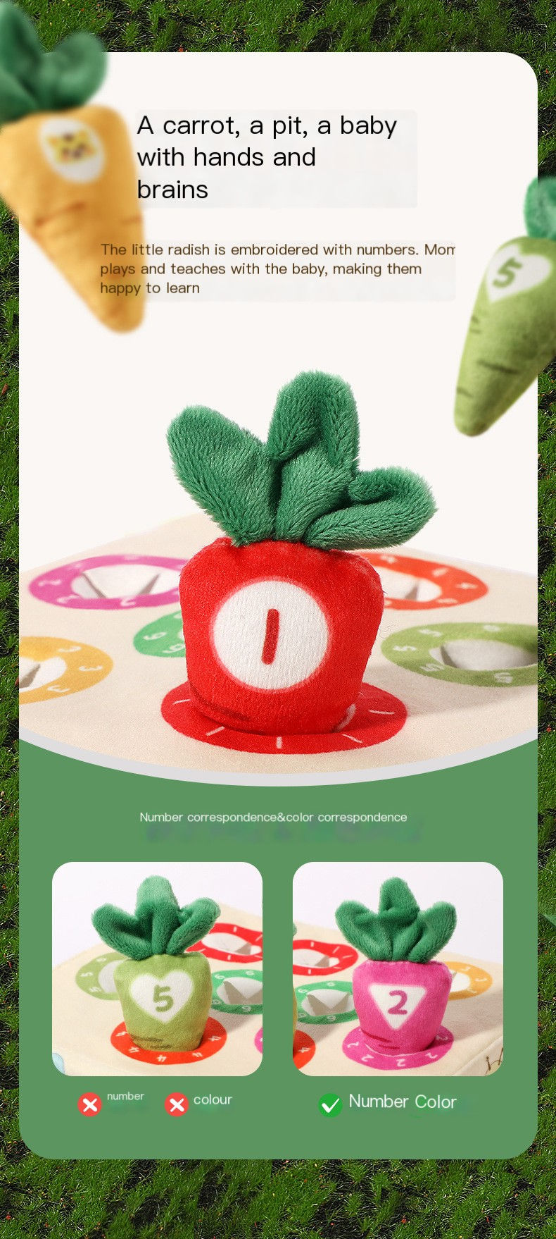 Miniatura: Plush Carrot Pulling Toy