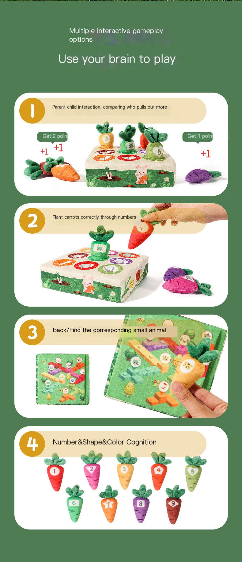 Miniatura: Plush Carrot Pulling Toy