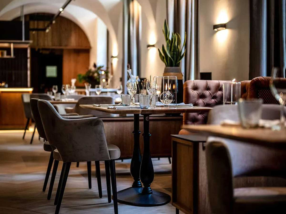 Essen in der Brasserie la Source