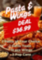 Pasta & Wings DEAL