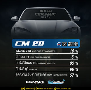 ฟิล์มไฮคลูเซลามิค Hi-Kool Ceramic Black Night 20