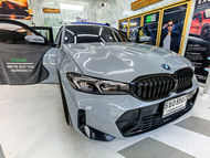 BMW สีเทา ติดฟิล์มเซรามิคพรีเมียม เพิ่มความคมชัดจากภายใน และลุคเรียบหรูจากภายนอก