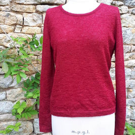pull fin mohair et soie