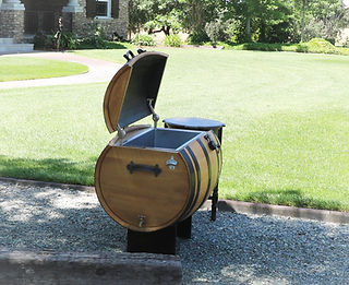 wine barrell ice chest