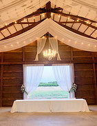 back entrance drapery and ceiling drapery
