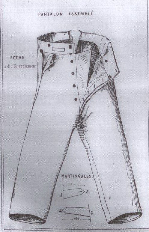Miniature : Pantalon français modèles 1845-1858