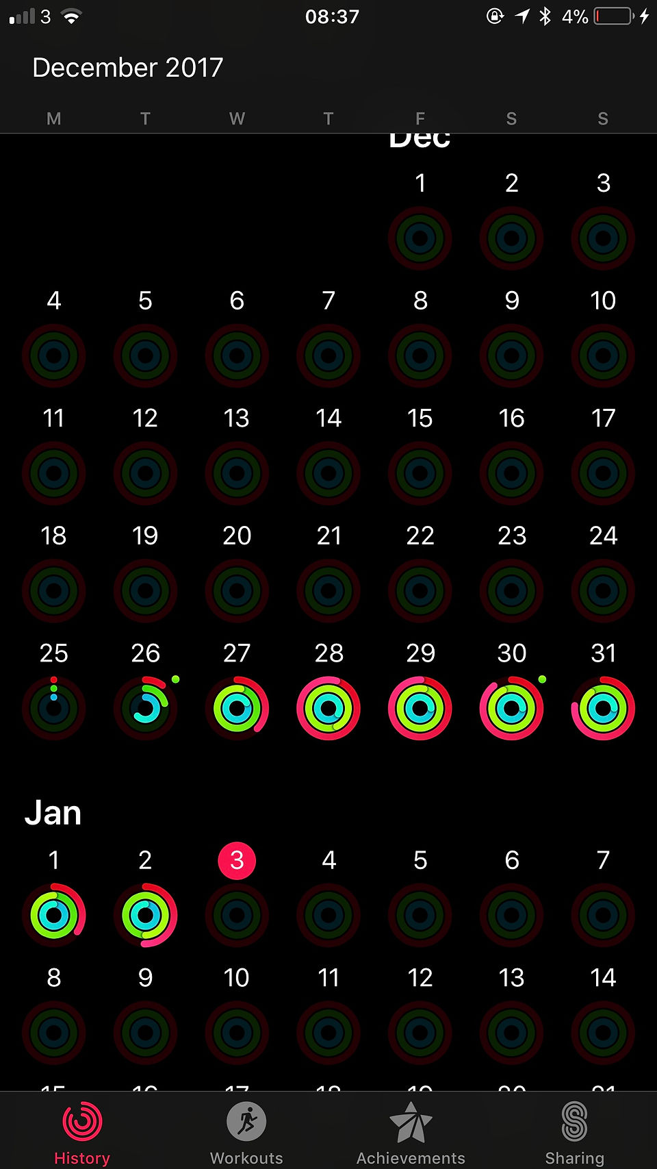 Activity calander