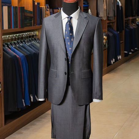 GREY STRIPE BESPOKE SUIT BY VESTON NGOC LAN