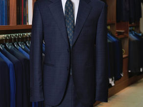 DARK NAVY CHECKERED SUIT – TAILORED BY VESTON NGOC LAN