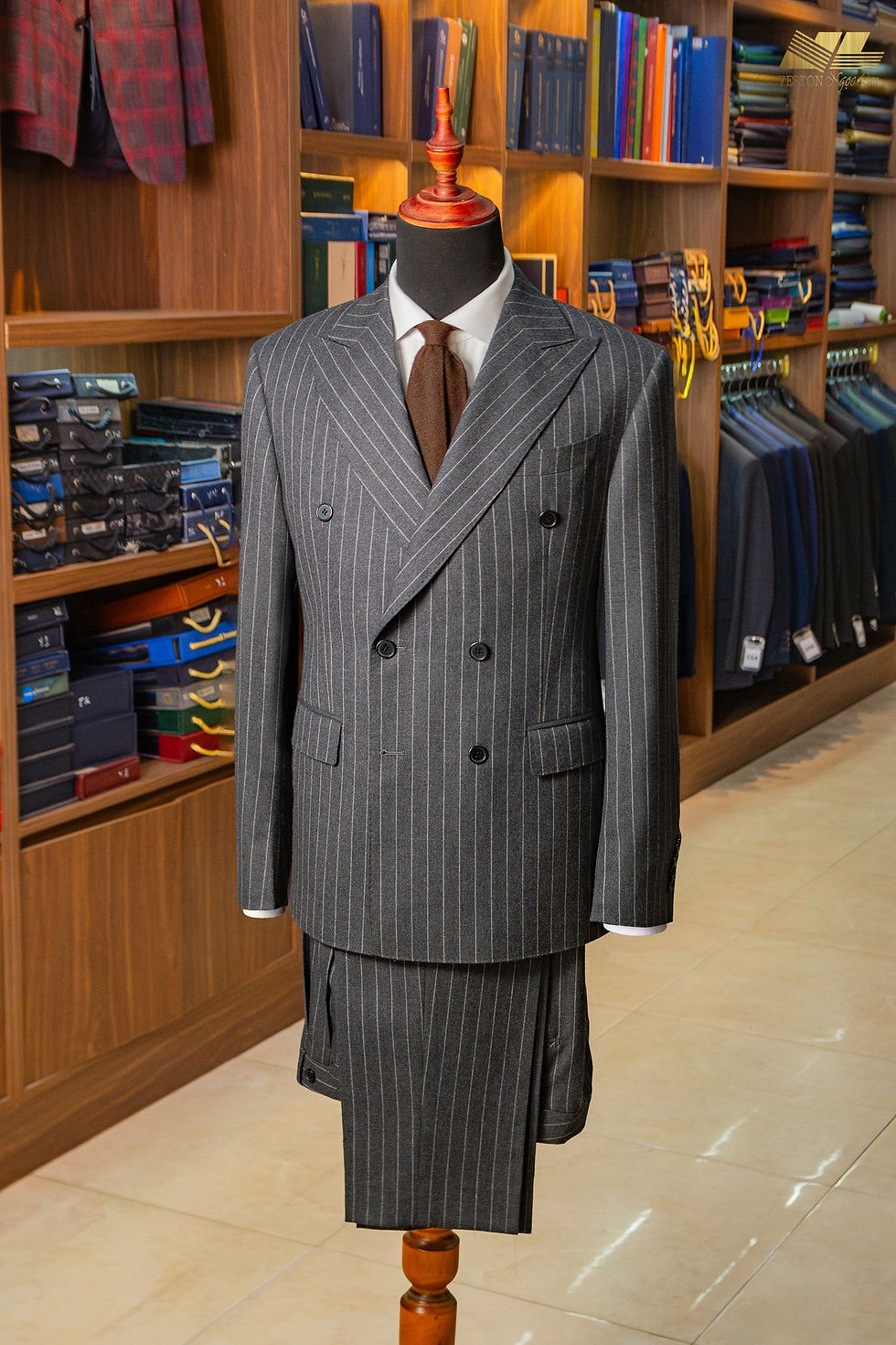 BESPOKE FLANNEL GREY SUIT BY VESTON NGOC LAN