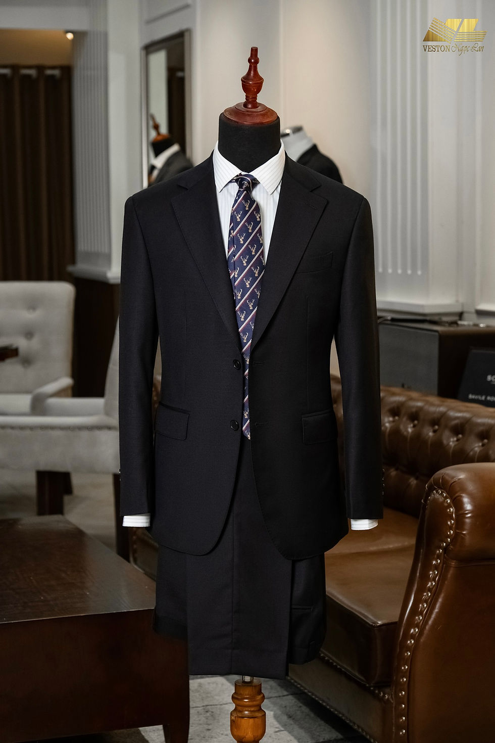 BESPOKE BLACK SUIT TAILORED BY VESTON NGOC LAN