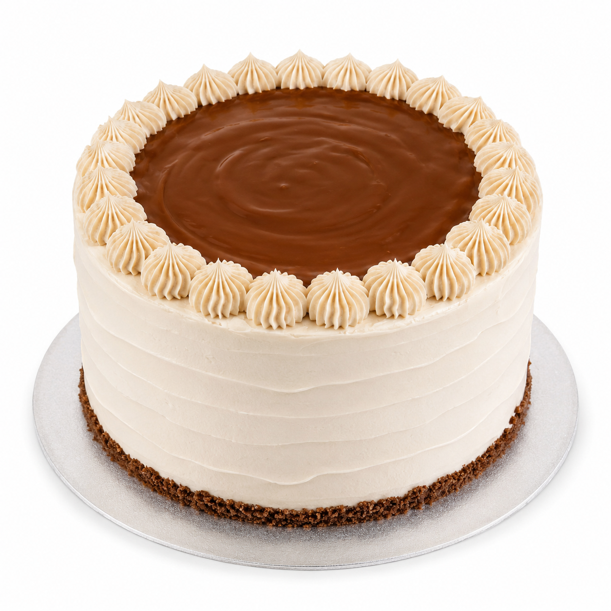 Mocha Chiffon Cake with Salted Caramel