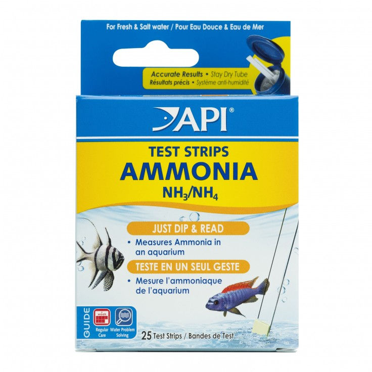 API AMMONIA NH3/NH4 TEST STRIPS, 25 COUNT