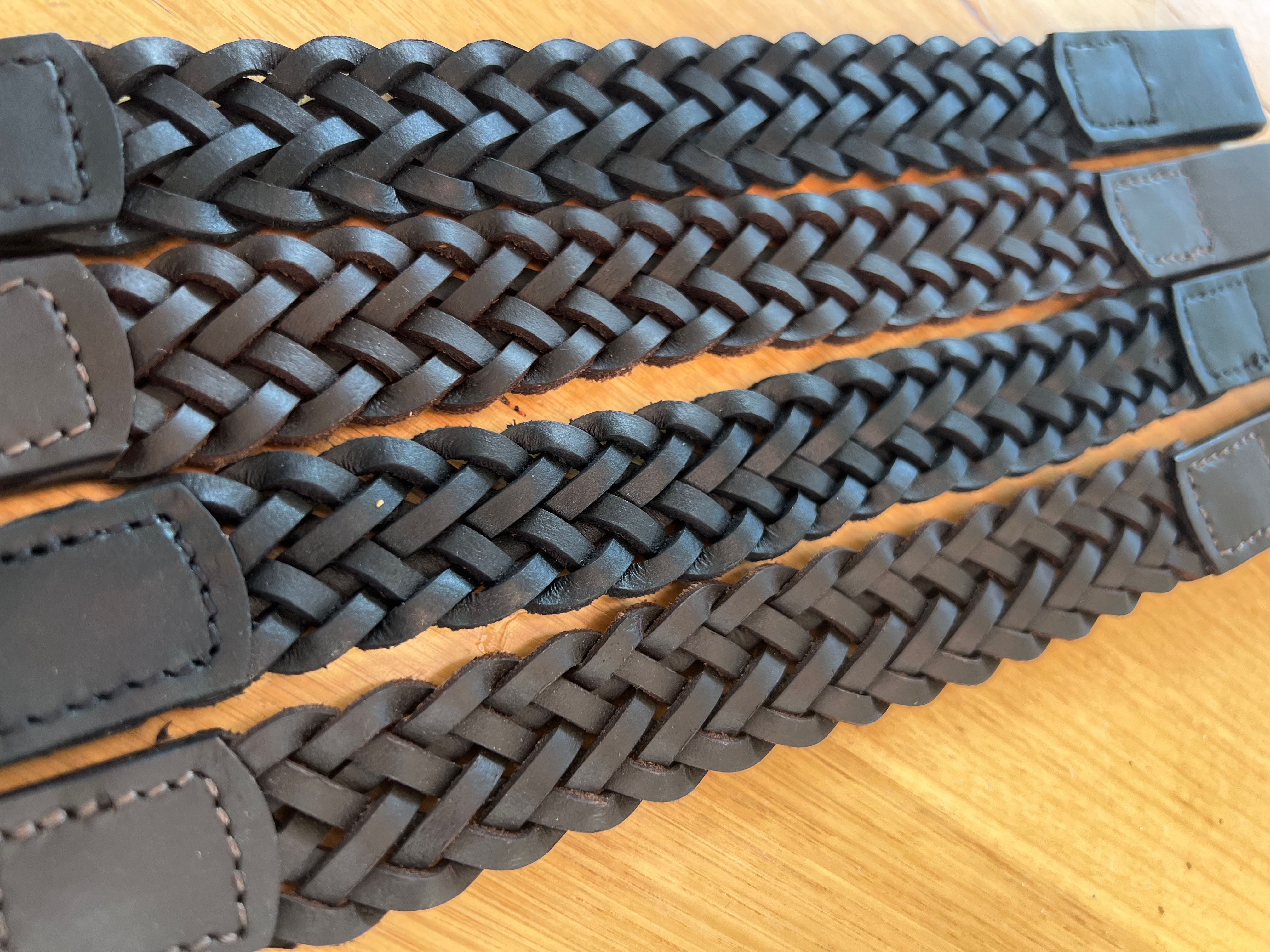 Braided Leather Hunter Browbands