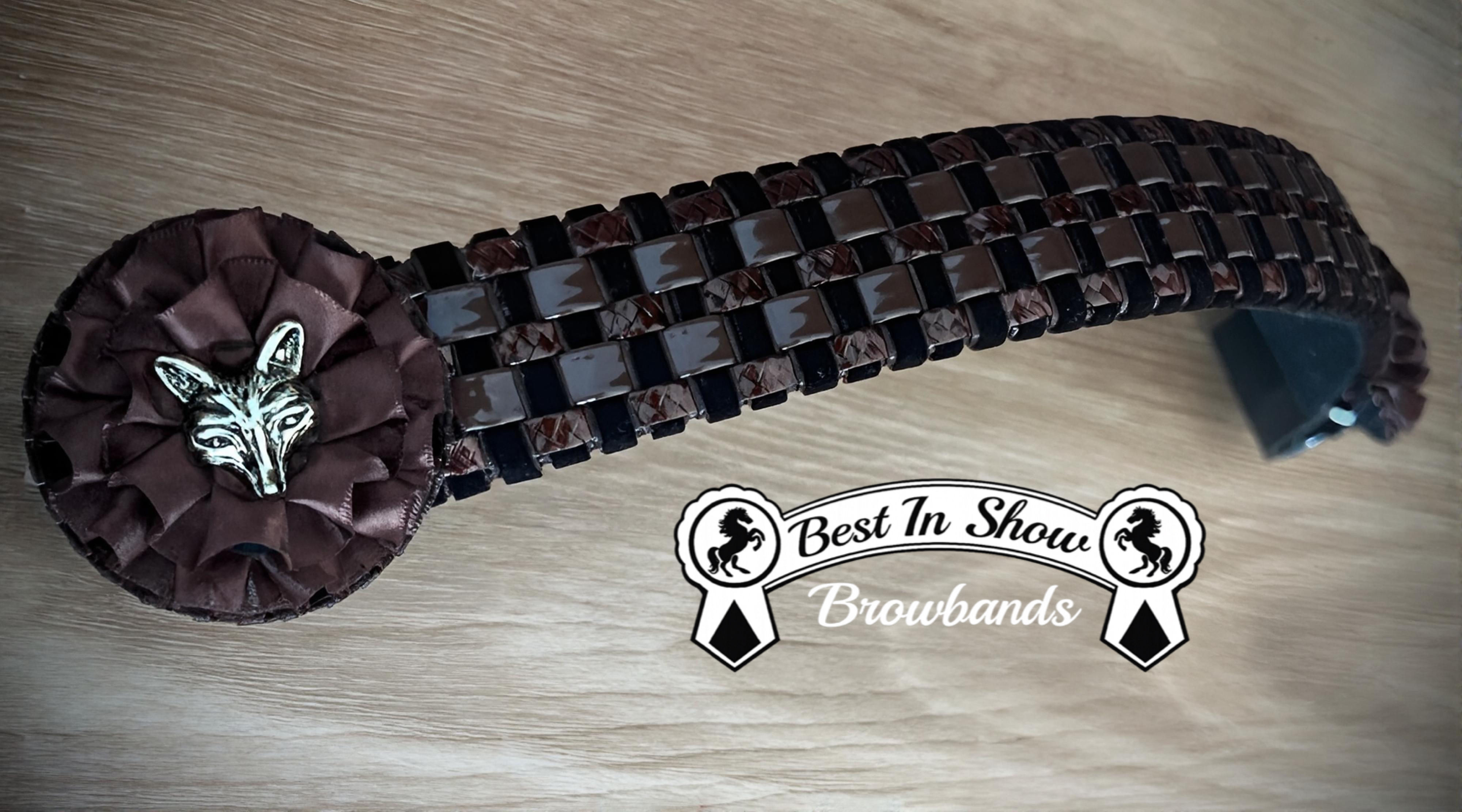 14” on 1.25” Brown Velvet & Patent
