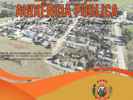 Pedras Altas: População é convidada a participar da Audiência Pública da LDO 2026 em Pedras Altas