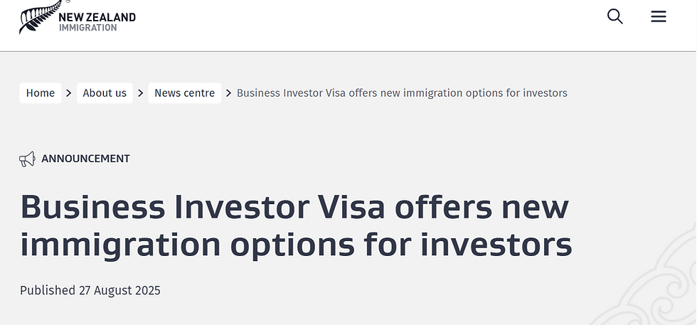 Business Investor Visa offers new immigration options for investors :: Immigration New Zealand