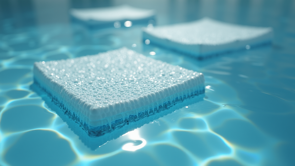 Close-up view of evaporative cooler pads showing water saturation