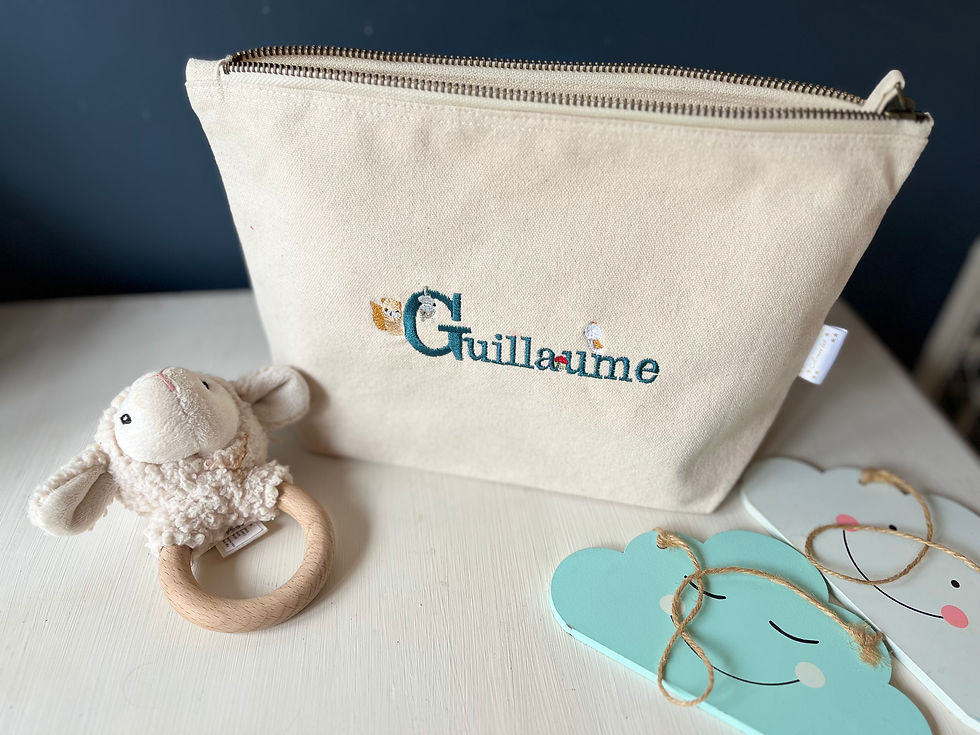 Miniature : Grande trousse de toilette triangle personnalisée 