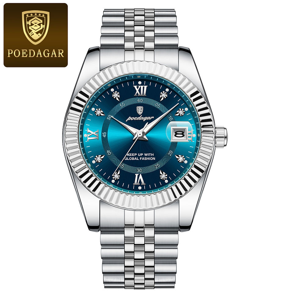 Miniatura: Reloj POEDAGAR Hombre Acero Inoxidable con Fecha
