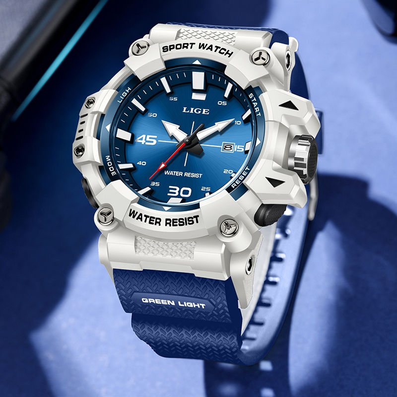 Miniatura: Reloj Hombre LIGE Militar Silicona Luminoso Resistente al Agua