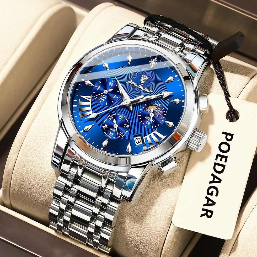 Miniatura: Reloj POEDAGAR Hombre Cronógrafo Militar Luminoso con Fecha