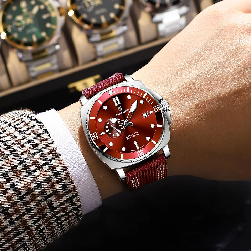 Miniatura: Reloj POEDAGAR Hombre Deportivo Luminoso con Fecha Resistente al Agua