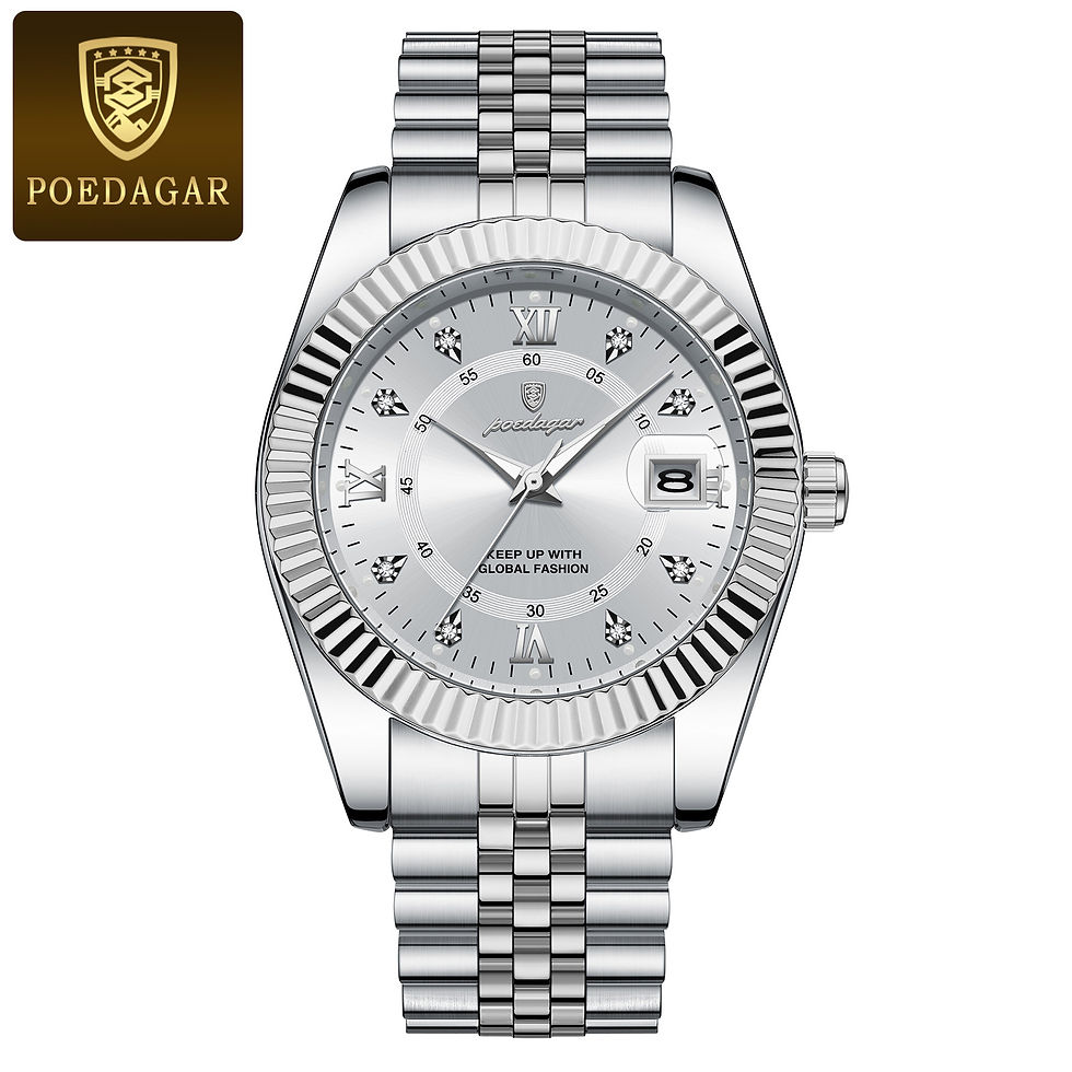 Miniatura: Reloj POEDAGAR Hombre Acero Inoxidable con Fecha