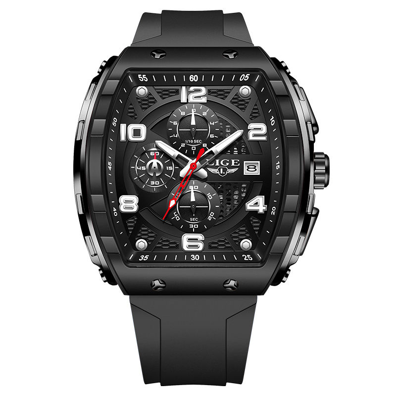 Miniatura: Reloj Hombre LIGE Cuadrado Elegante Silicona Moda