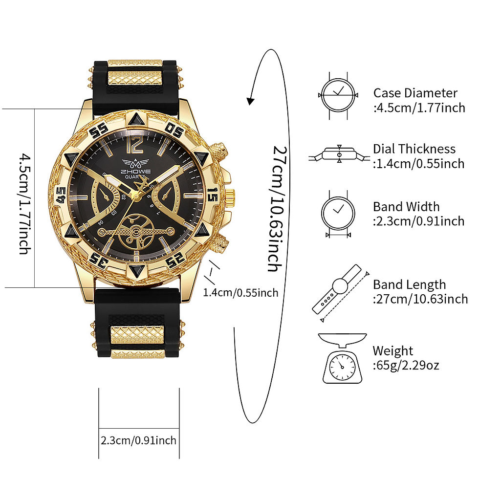 Miniatura: Set Regalo Hombre 4 Piezas: Reloj, Anillo, Cadena y Pulsera