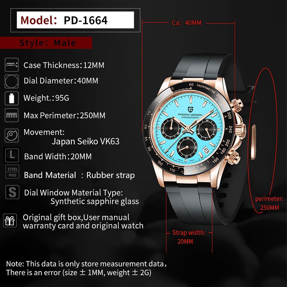 Miniatura: Reloj Hombre Pagani Design PD-1664 Esfera Meteorito Cuarzo