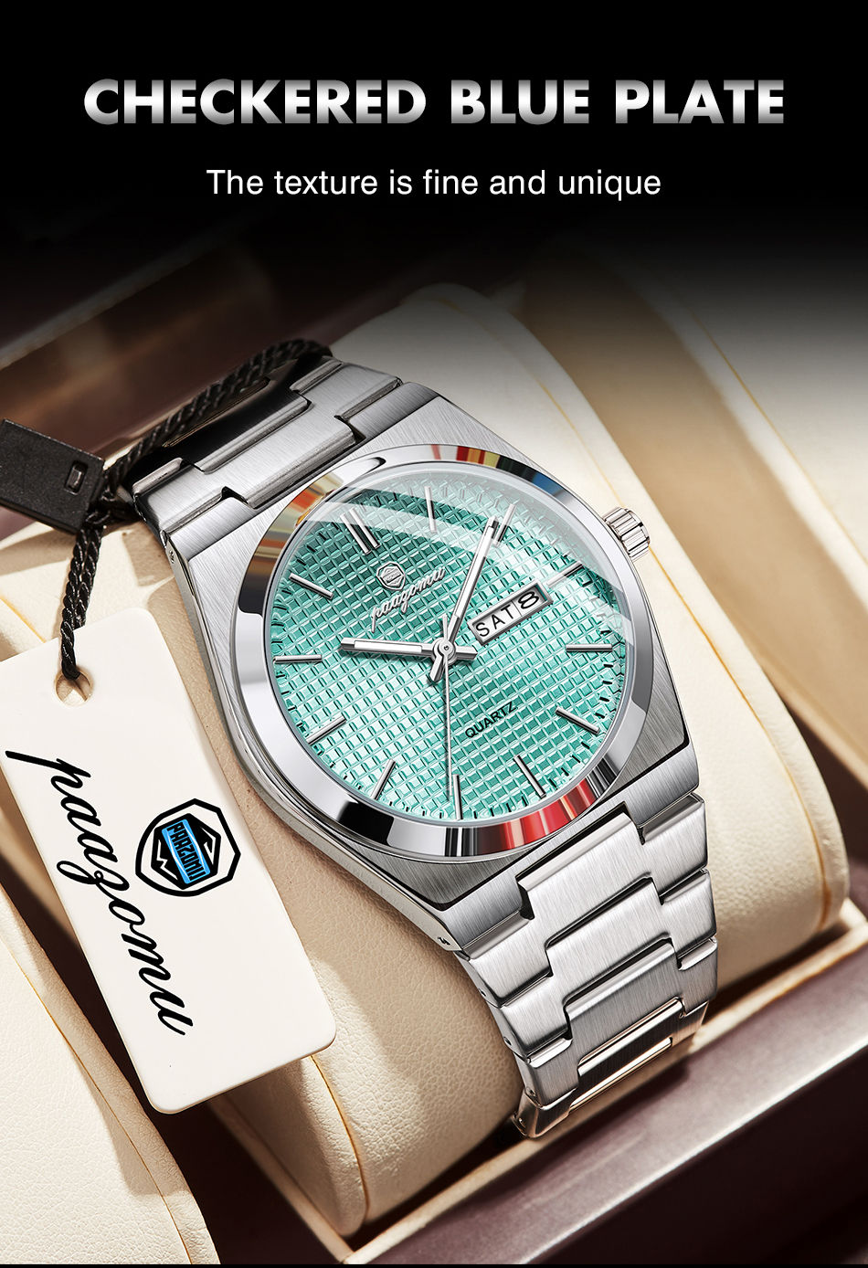 Miniatura: Reloj Hombre Cronógrafo Luminoso Impermeable Acero Automático