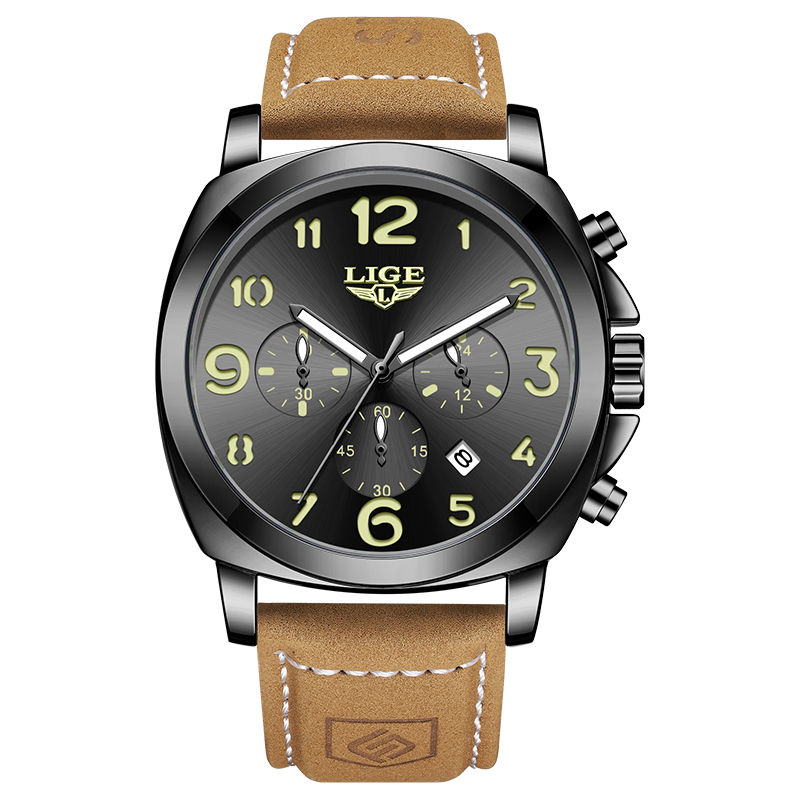 Miniatura: Reloj Hombre LIGE Cronógrafo Luminoso Fecha Resistente al Agua