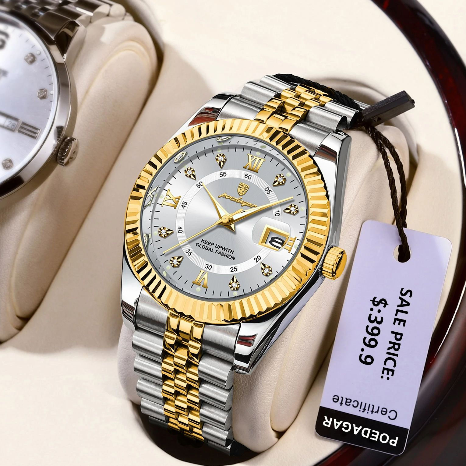 Reloj POEDAGAR Hombre Acero Inoxidable con Fecha