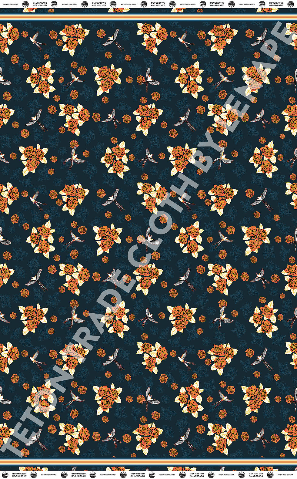 Scissortails Cotton Fabric