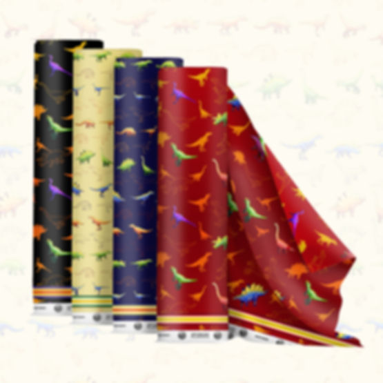 Jurassic Warriors Cotton Fabric