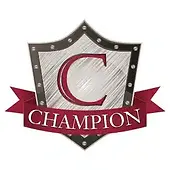 Shield emblem with C and CHAMPION