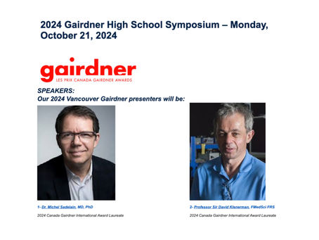 An exciting opportunity to listen to Gairdner Award winners discuss their groundbreaking research