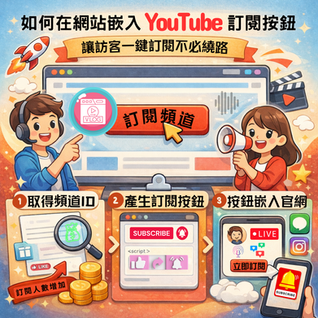 如何在網站嵌入 YouTube 訂閱按鈕？讓更多人一鍵訂閱你的頻道！