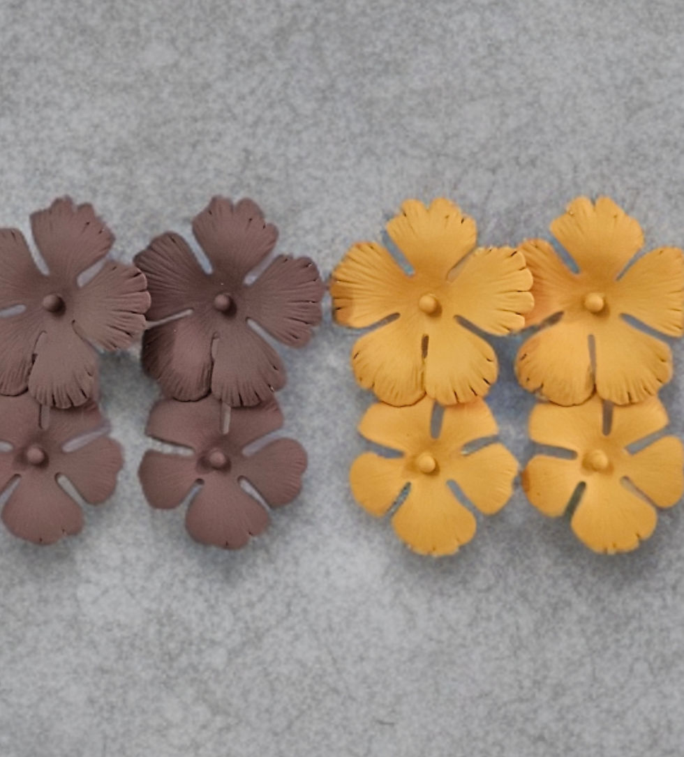 Clay Petal Cascade Earrings