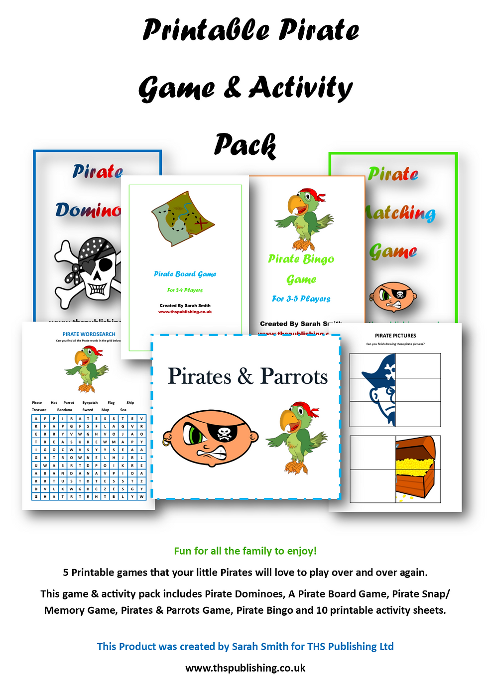 Printable Pirate Game & Activity Pack