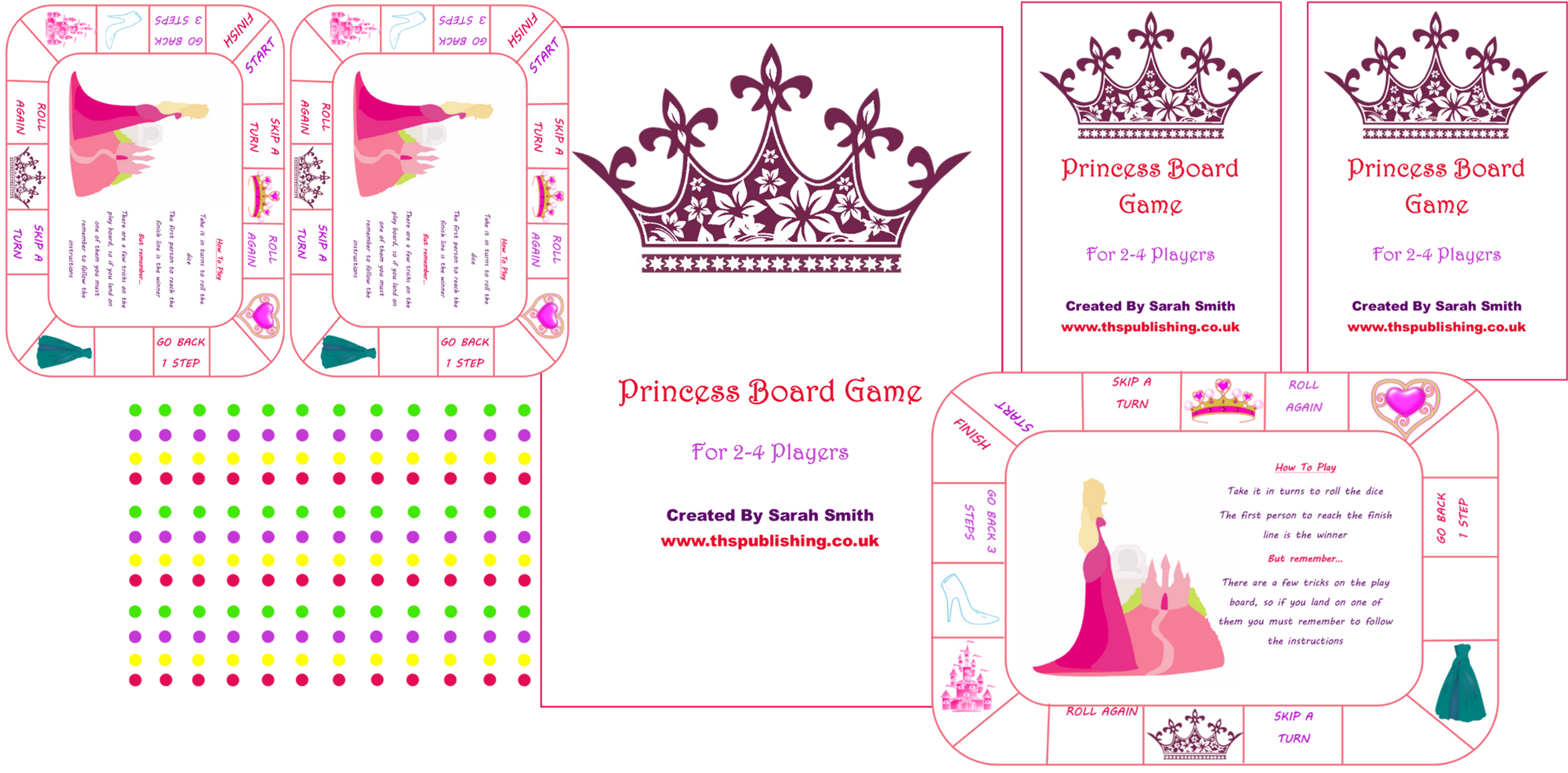 Printable Princess Board Game