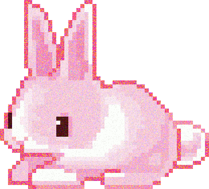 Cute, pastel pink, glittery bunny aesthetic gif