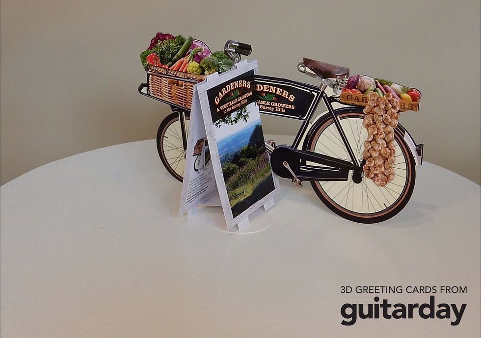 Thumbnail: Gardeners' and Vegetable Growers' Delivery Bicycle Card