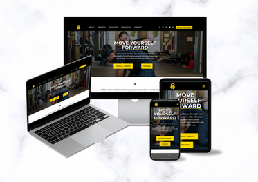 New website design build display on different screens for physical therapist and trainer in New York City