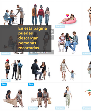 Escalas humanas recortadas con Mrcutout.com