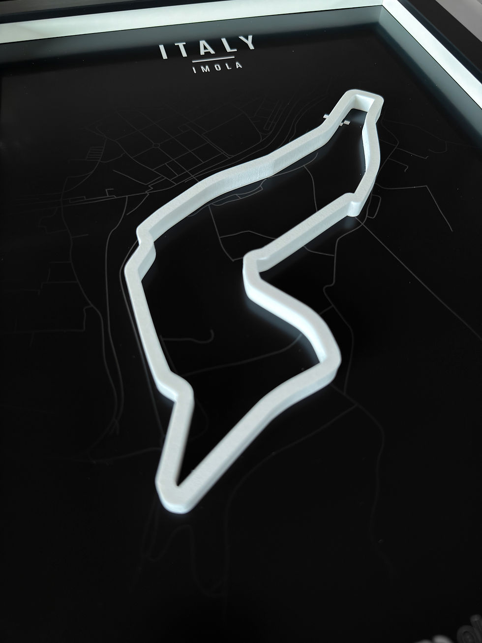 Miniatura: Italy – Imola | Plakát s  3D modelem okruhu