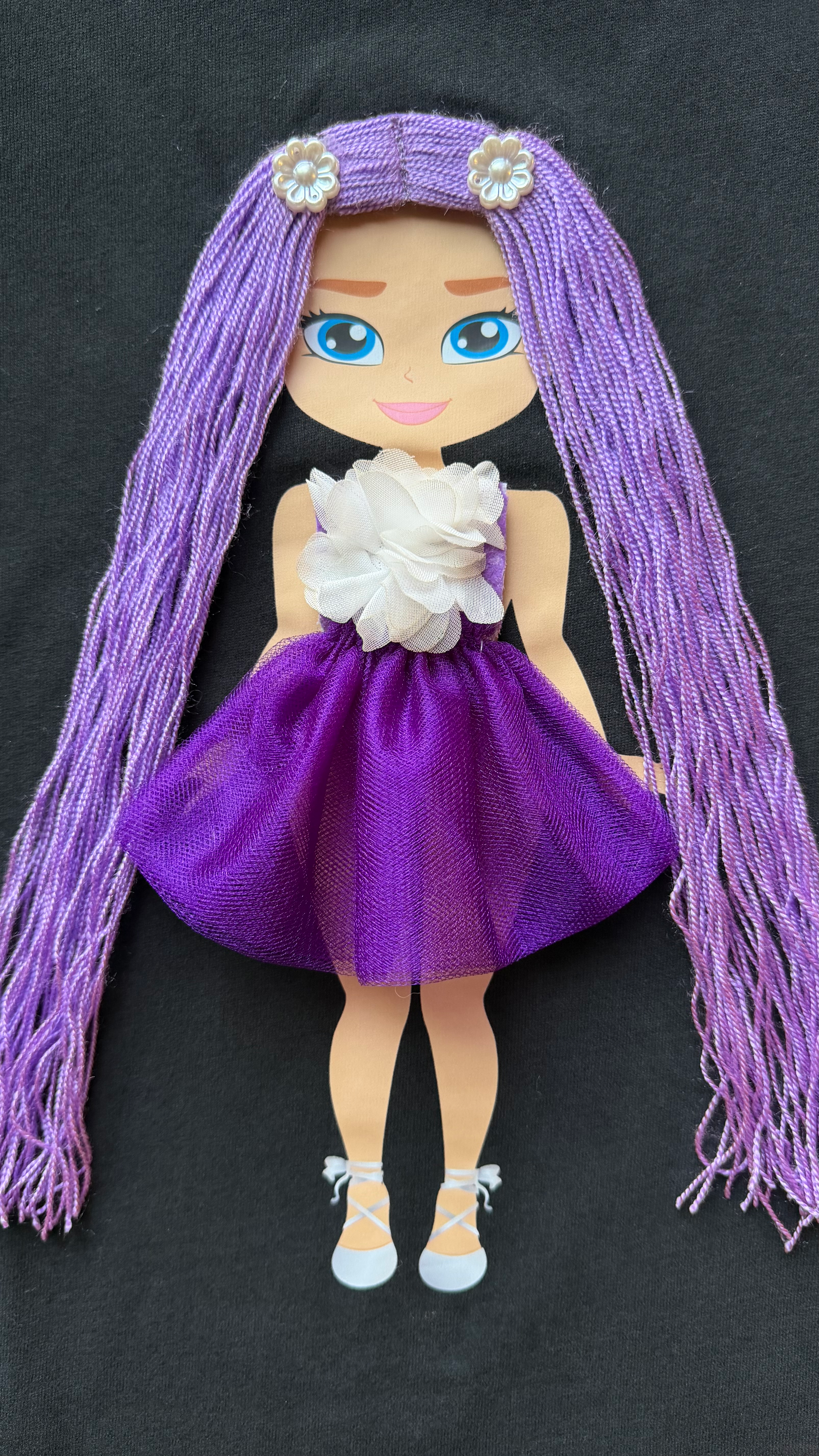 Attachable Doll Outfit & Hair Set - Violet