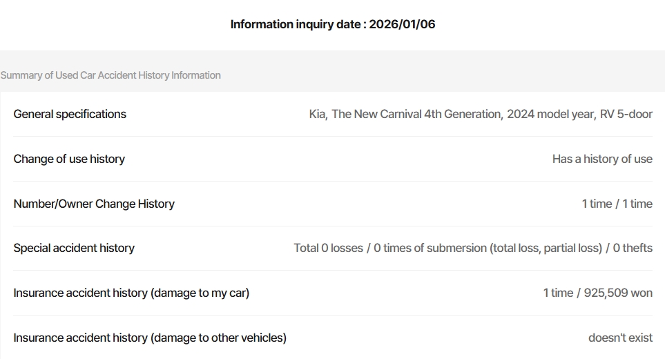 kia carnival保險紀錄