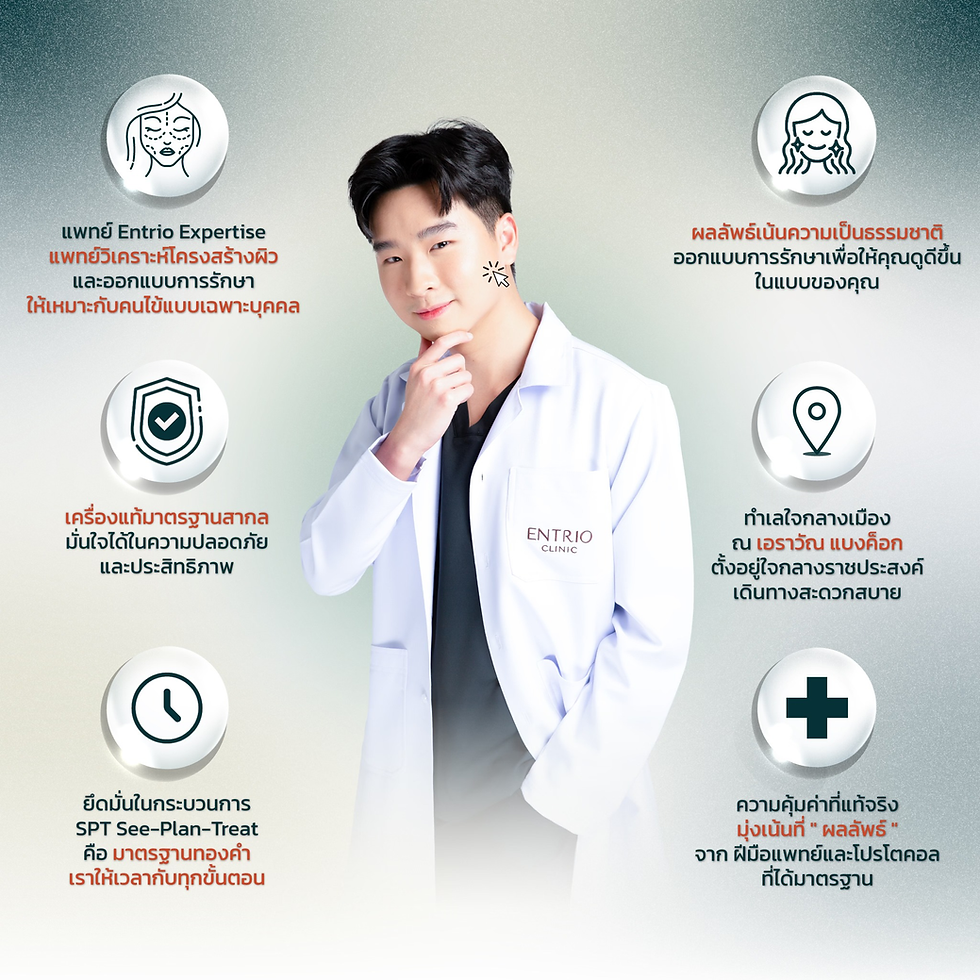 Dr. Chanaphat Chinnawetchakitwanich, or Dr. Nono (License No. W.60686), Medical Director of Entrio Clinic, a medical aesthetic clinic in the heart of Ratchaprasong.
